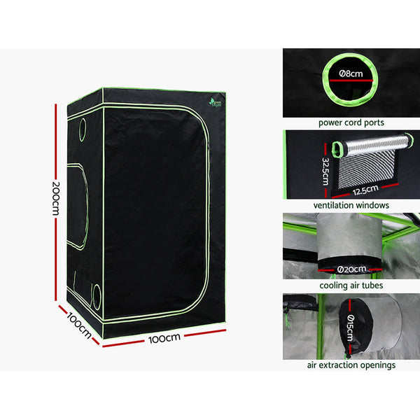 Greenfingers Grow Tent 2200W Led Light Hydroponics Kits System Grow Tents Dry Racks & Shelves