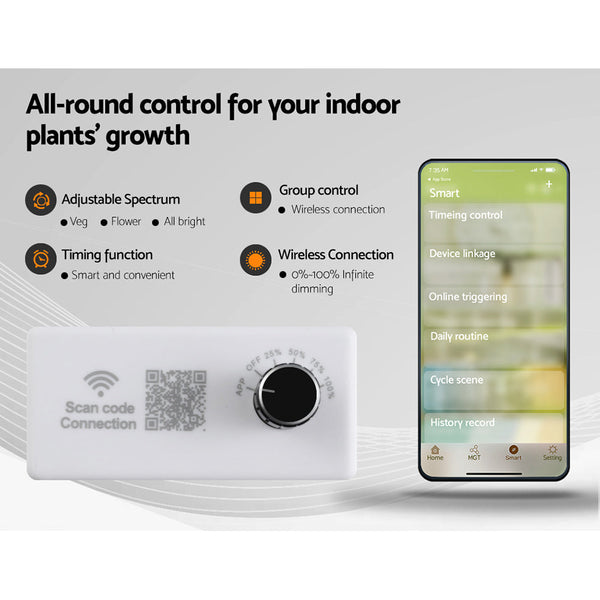 Greenfingers Grow Tent 2200W Led Light Hydroponics Kits System Grow Tents Dry Racks & Shelves