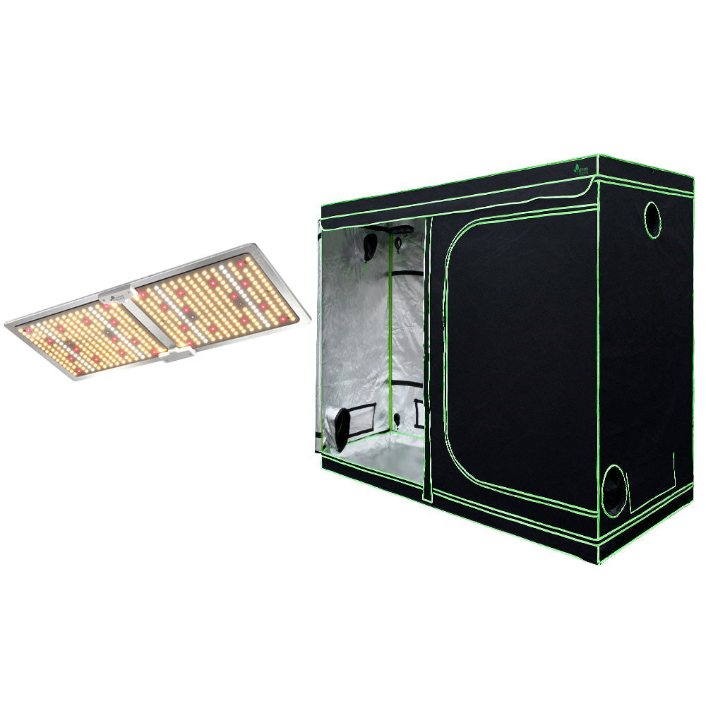 Greenfingers Grow Tent 2200W Led Light Hydroponic Kit System 2.4X1.2X2m Grow Tents Dry Racks & Shelves