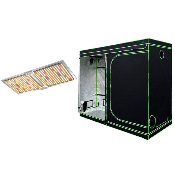 Greenfingers Grow Tent 2200W Led Light Hydroponic Kit System 2.4X1.2X2m Grow Tents Dry Racks & Shelves