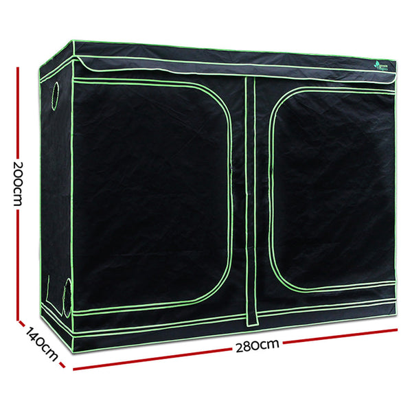 Greenfingers Grow Tent 2000W Led Light 280X140x200cm Mylar 6" Ventilation
