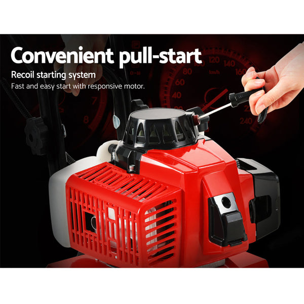 Giantz 88Cc Tiller Garden Cultivator Rototiller 4 Blades Soil Plower Rotary Hoe Hoes & Cultivators