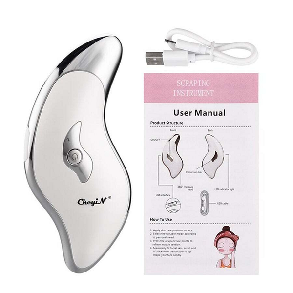 Guasha Face Lifting Tool Skin Care Massage Electric Facial Body Slimming Tools Wrinkle Removal Device Warmer Scraping Massagers