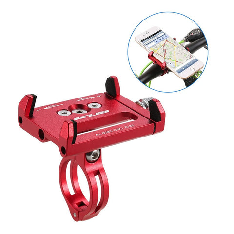 Mountian Bike Phone Universal Adjustable Bicycle Cell Gps Holder Bracket Cradle Clamp Red