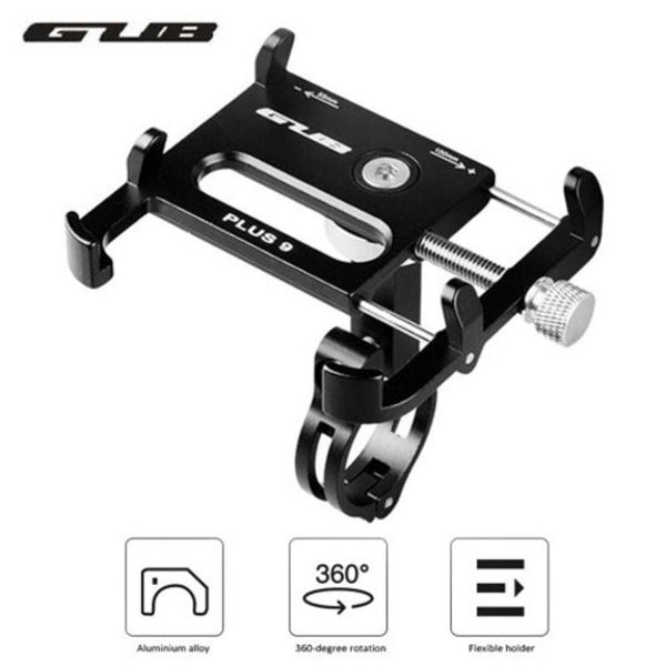 Plus 9 Universal Cell Phone Holder For Motorcycle Bicycle Bike Black Mounts & Holders