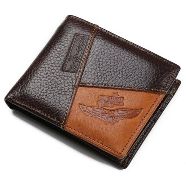 Genuine Leather Creative Personality Wallet Brown Wallets