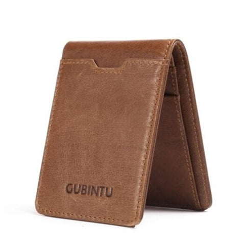 Genuine Leather Wallet Men Credit Card Holder Money Clip Coin Purse Coffee Wallets