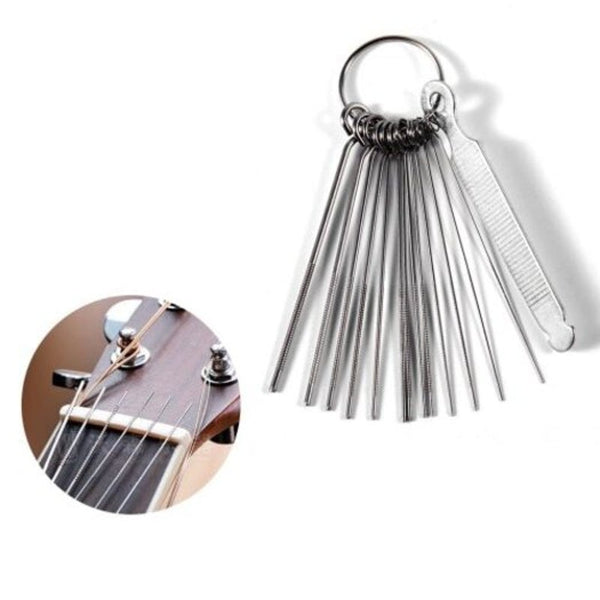 Guitar Bridge Saddle Nut Files 13 Needles Tool Set Silver Guitar Parts