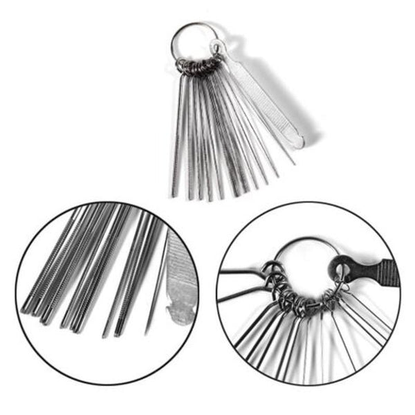 Guitar Bridge Saddle Nut Files 13 Needles Tool Set Silver Guitar Parts