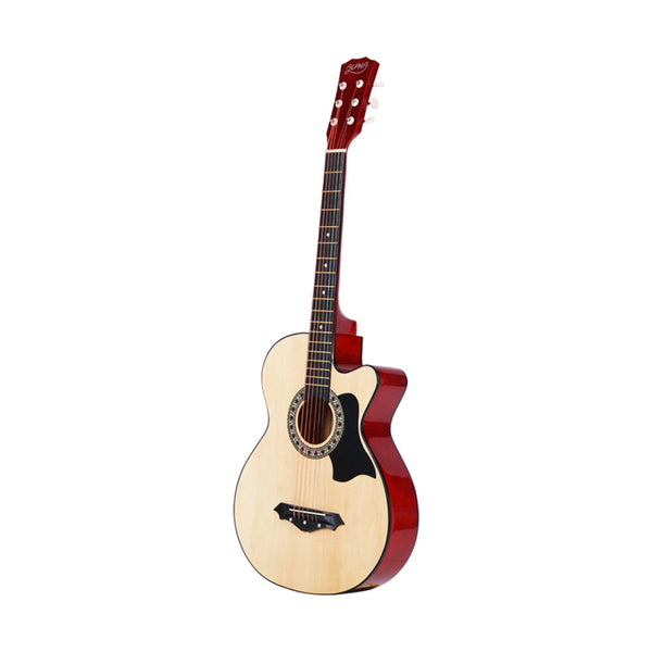 Alpha 38 Inch Wooden Acoustic Guitar With Accessories Set Natural