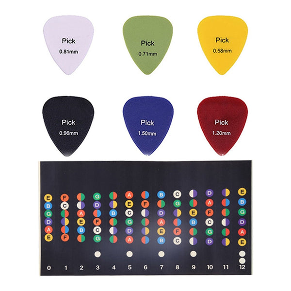 Guitar Fretboard Stickers With 100 Pcs Picks Guitar Parts