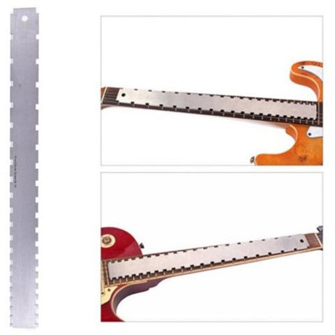 Guitar Neck Notched Straight Edge Luthiers Tool Silver