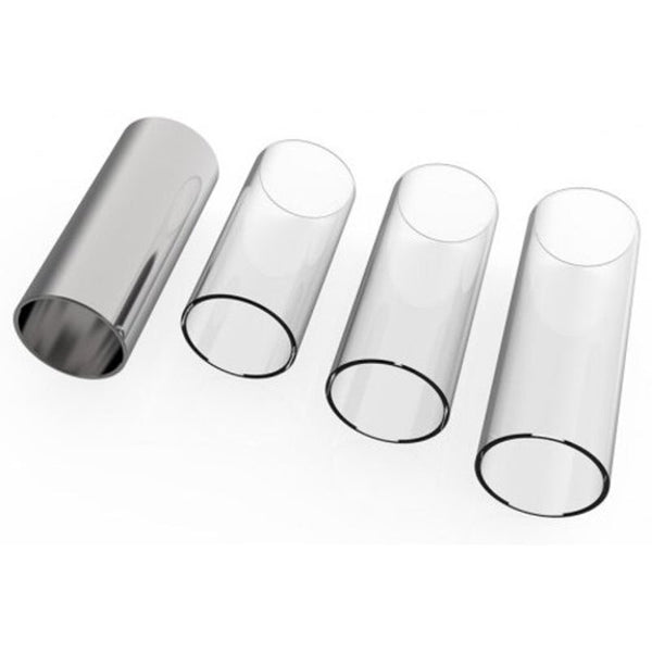 Guitar Slides Set 3 Size Glass 4 Pcs Metal Thumb Finger Picks Multi Guitar Accessories