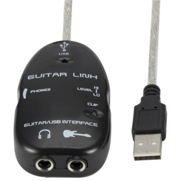 Guitar To Usb Interface Link Cable Black