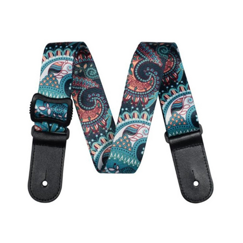 Electric Acoustic Bass Wide Guitar Strap Belt Black White Guitar Accessories