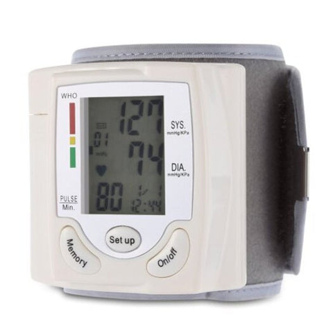 Ck 101S Health Care Wrist Portable Digital Automatic Blood Pressure Monitor White Blood Pressure Monitoring