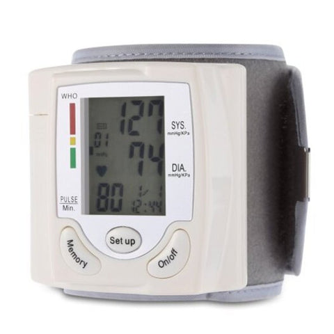 Ck 101S Health Care Wrist Portable Digital Automatic Blood Pressure Monitor White