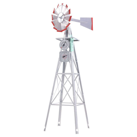 Gardeon Garden Windmill 8Ft 245Cm Metal Ornaments Outdoor Decor Ornamental Will Kitchen Carts