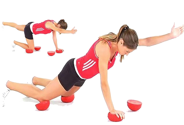 16Cm Inflatable Massage Yoga Ball Bumpy Pilates Balance Core Fitness Balance Trainers