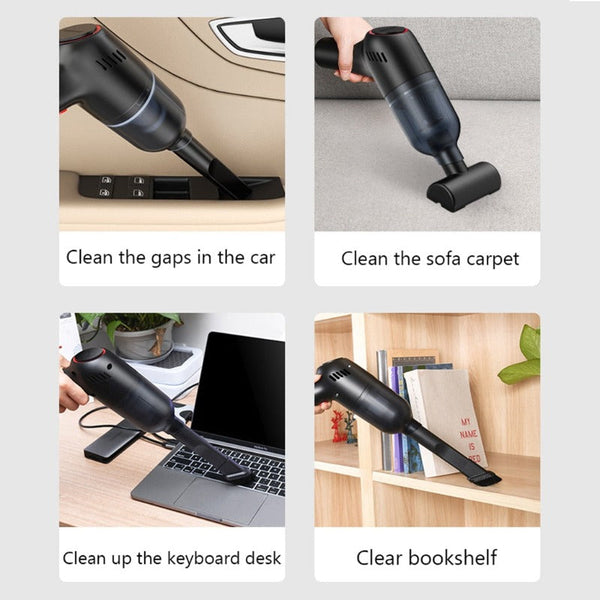 Wireless Car Vacuum Cleaner Cordless Handheld Home Vehicle Cleaning