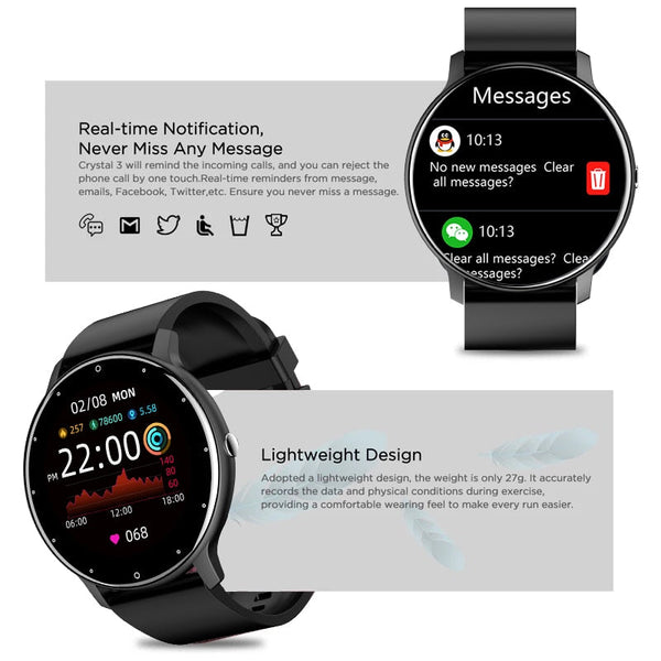 Ip67 Waterproof Smart Watch Full Touch Screen Sport Fitness Tracker Smart Watches