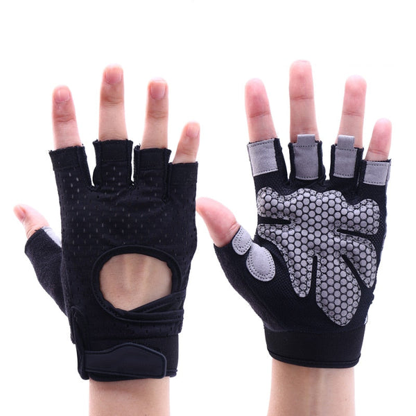Half Finger Non Slip Breathable Fitness Weight Lifting Gloves Women Gloves Straps & Hooks