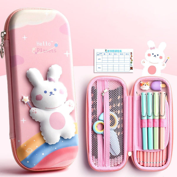 3D Eva Unicorn Cute Pencil Case Cartoon Stationery Box Girls Color Student School Supplies Gifts Ipad