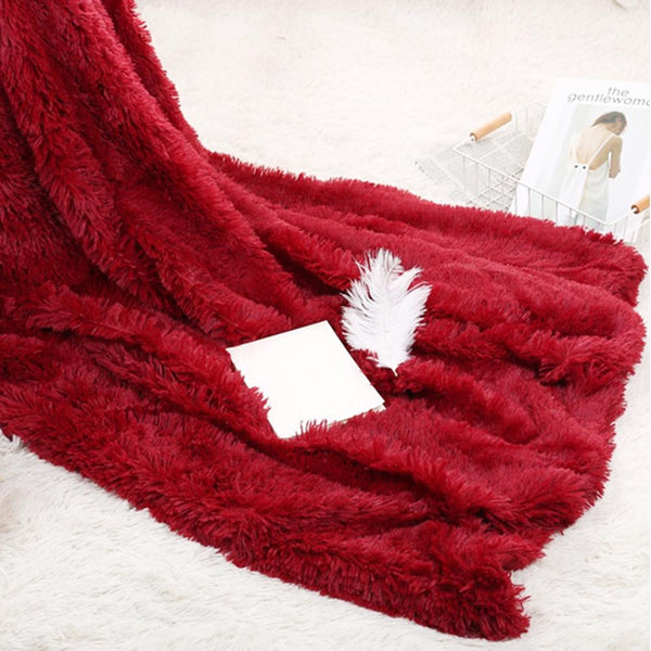 80X120cm Soft Warm Fluffy Shaggy Children's Throw Blanket Snuggle Rug Blankets & Throws