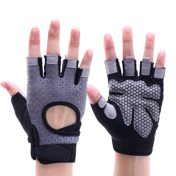 Half Finger Non Slip Breathable Fitness Weight Lifting Gloves Women Gloves Straps & Hooks