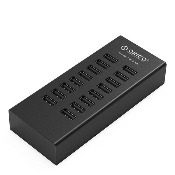 H1613 16 Port Usb2.0 Hub With 12V2a Power Adapter For Laptop Pc Tablet Black Usb Cables Hubs & Adapters