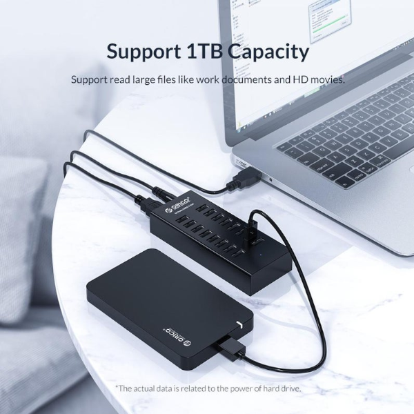 H1613 16 Port Usb2.0 Hub With 12V2a Power Adapter For Laptop Pc Tablet Black Usb Cables Hubs & Adapters