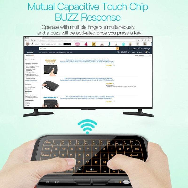 2.4Ghz Air Mouse Keyboard Plug And Play Full Screen Touch Qwerty Keyboards & Keypads