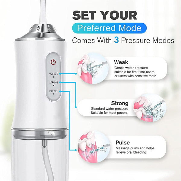 220Ml Rechargeable 3 Modes Oral Irrigator Water Flosser