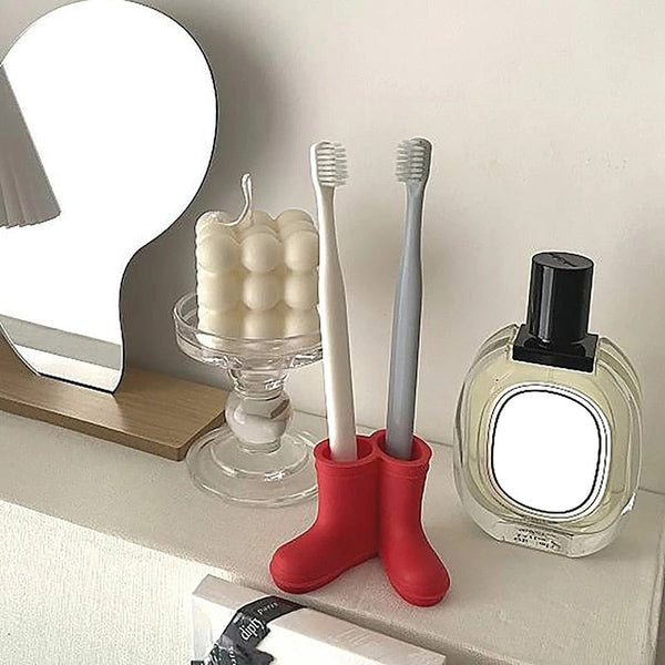 Cute Mini Silicone Gumboots Toothbrush Holder Bathroom Accessories Tumblers & Toothbrush Holders