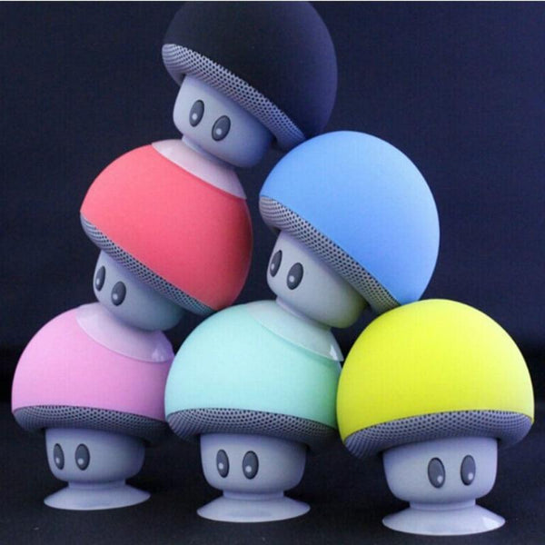 Wireless Cartoon Mini Mushroom Bluetooth Desktop Speaker Phone Bracket Audio Docks & Mini Speakers
