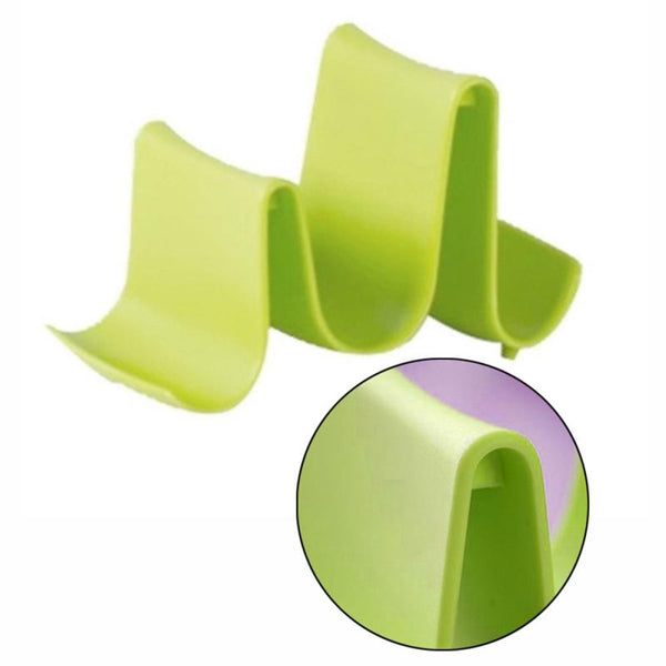 Plastic Kitchen Wave Shape Pot Pan Cover Lid Shell Stand Holder Racks Ladle Spoon Storage Cooking Tools