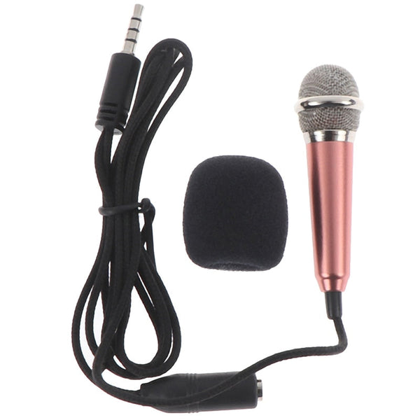 Mini Plug in Microphones Portable 3.5Mm Stereo Studio Karaoke Mini Microphone For Pc Mobile Phone
