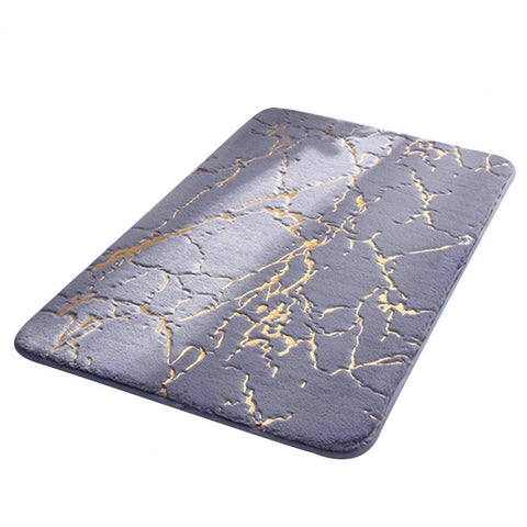 Non Slip Soft Thick Absorbent Marble Design Bathroom Mat