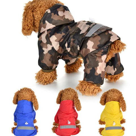 Reflective Dog Raincoat With Hood