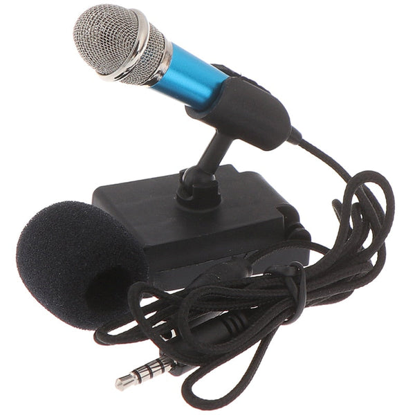 Mini Plug in Microphones Portable 3.5Mm Stereo Studio Karaoke Mini Microphone For Pc Mobile Phone
