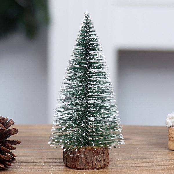 Snow Small Fir Cedar Pine Christmas Tree Table Decoration Ornaments Accessories Seasonal Decorations