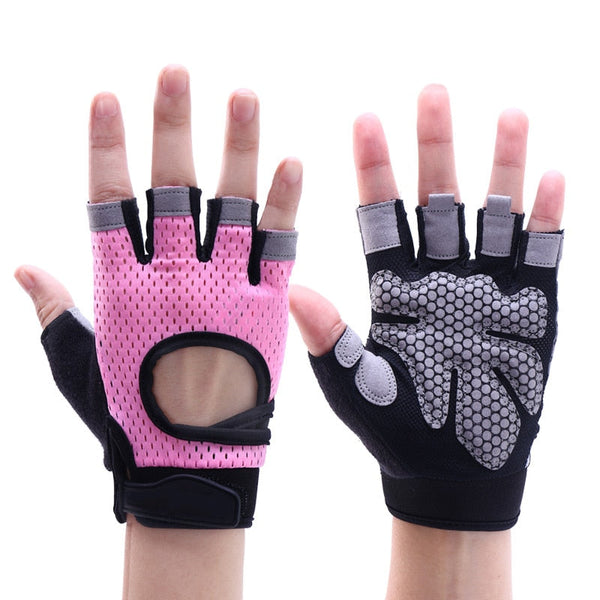 Half-Finger Non-Slip Breathable Fitness Weight Lifting Gloves Women