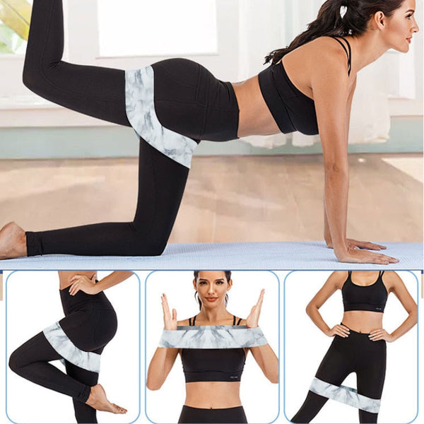 3Pcs Set Marble Pattern Resistance Booty Bands Home Fitness Workout Resistance Trainers