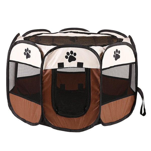 Octagonal Folding Pet Tent Dog House Indoor Playpen Fences & Pens