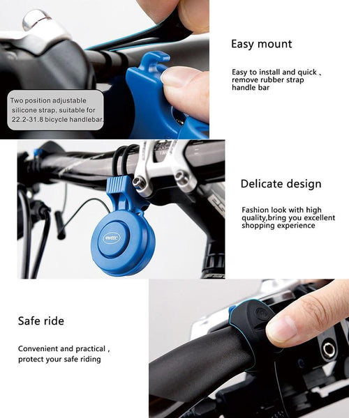 Bike Bells Horns Usb Rechargeable Loud Bicycle Handlebar Rings