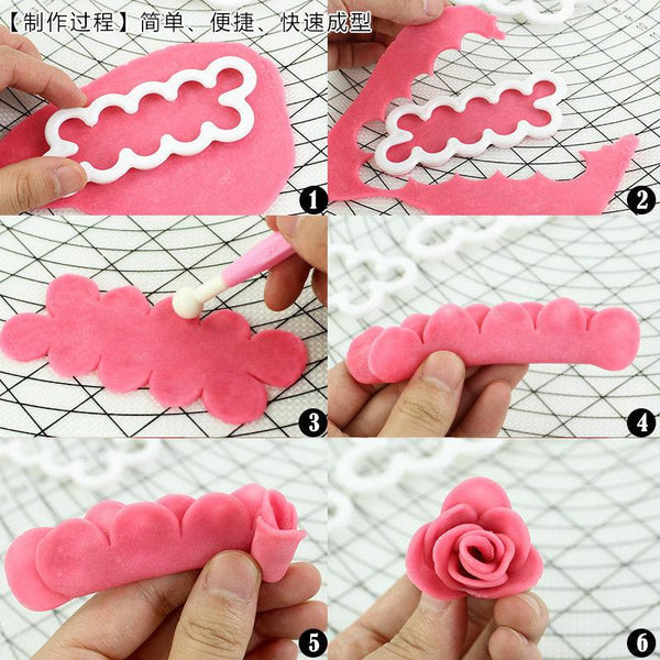 Rose Flower Fondant Cutting Mold Cake Decorating Tools Chocolate Mould Muffin Pans & Baking Moulds
