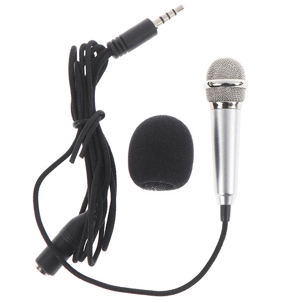 Mini Plug in Microphones Portable 3.5Mm Stereo Studio Karaoke Mini Microphone For Pc Mobile Phone