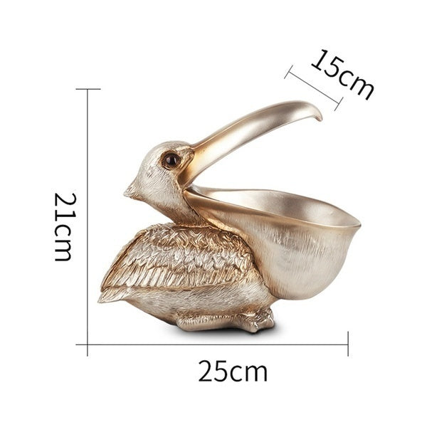 Resin Pelican Ornament Key Holder Jewellery Storage Decor Sculptures & Figurines
