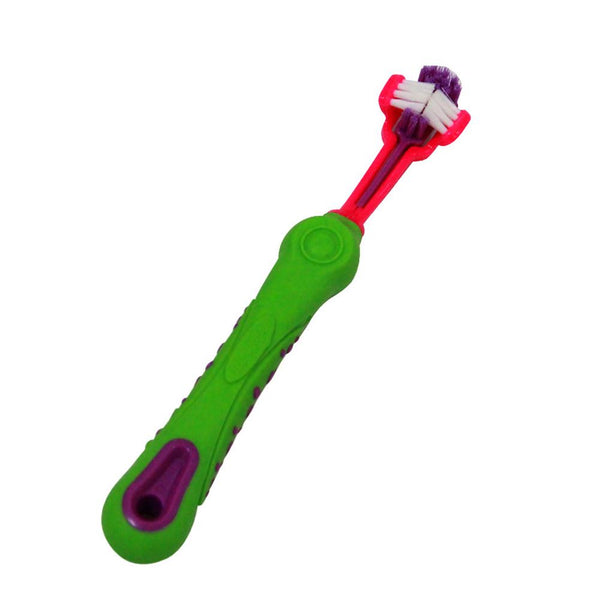 Three Sided Toothbrush For Dogs Oral Hygiene