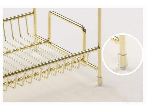 Gold Glow Storage Rack Two Level Bathroom Toiletries Shelf Bathroom Storage & Organisers